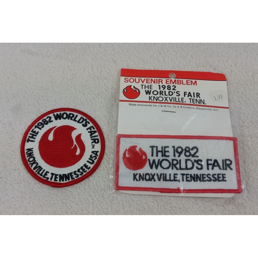 1982 World's Fair Knoxville TN Lot of 2 Patches Vintage Souvenir Emblems‎